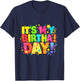 Happy Birthday für Männer, Frauen, Jungen, Mädchen, Kinder Langarmshirt T-Shirt - T-Shirt | Navy