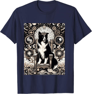 Border Collie tarot card T-Shirt - T-Shirt | Navy
