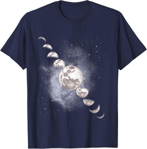 Phases De La Lune Astronomie Manche Longue T-Shirt - T-Shirt | Navy