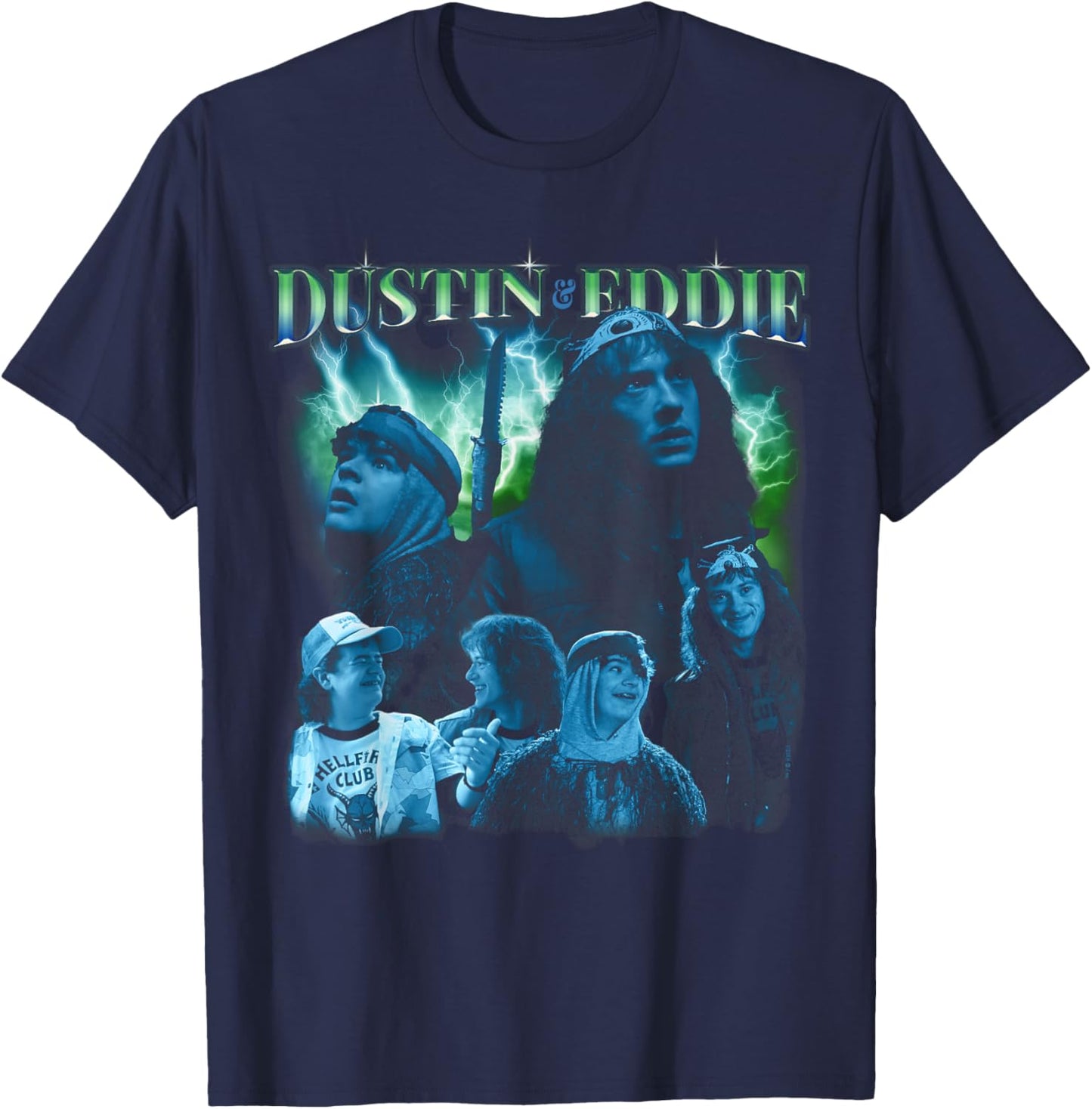 Stranger Things Dustin & Eddie Heartthrob Officially License T-Shirt - T-Shirt | Navy