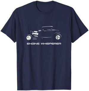 Engine Whisperer Automotive Nostalgia Vintage Hotrod Car T-Shirt - T-Shirt | Navy