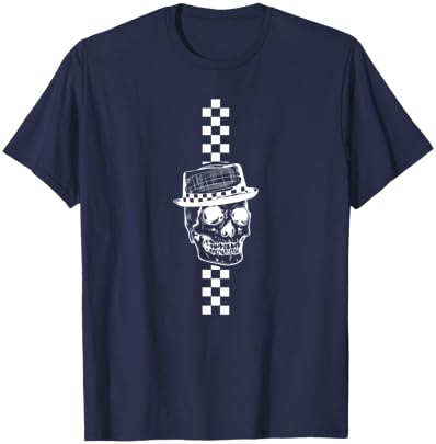 Ska Head Checkerboard T-Shirt - T-Shirt | Navy