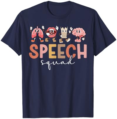 Speech Squad SLP Team Speech Language Pathologist Crew T-Shirt - T-Shirt | Navy