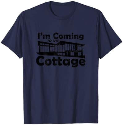 I'm Coming to The Cottage, lustiger Spruch Hockey Romance T-Shirt - T-Shirt | Navy