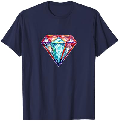 Diamond Black Black Men's Cool Shirts T-Shirt - T-Shirt | Navy