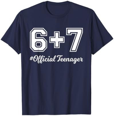 Funny 13th Birthday Official Teenager 6+7 Year Old Boys Kids T-Shirt - T-Shirt | Navy