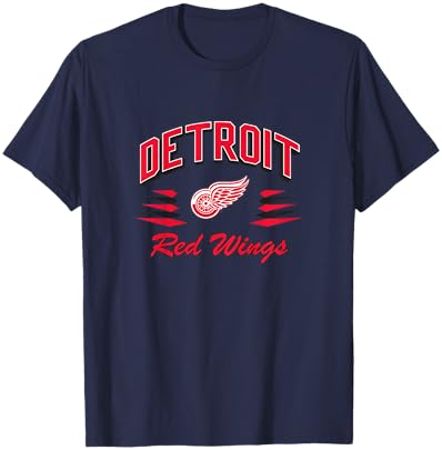 Detroit Red Wings Retro Diamond Gray Officially Licensed T-Shirt - T-Shirt | Navy