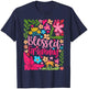 Blessed Grammy Retro Boho Flowers Floral Mother's Day T-Shirt - T-Shirt | Navy