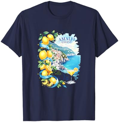 Amalfi Coast Capri Zitrone Italien Bella La Vita Italia Souvenir T-Shirt - T-Shirt | Navy