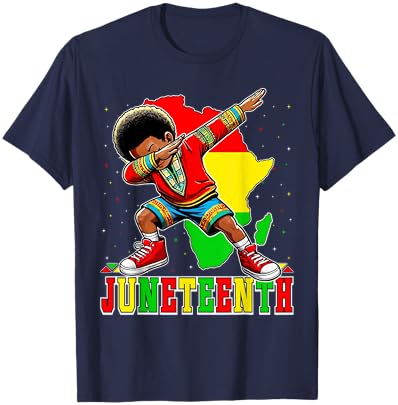 I Am Black History Dabbing Kid Juneteenth Kids Boys T-Shirt - T-Shirt | Navy
