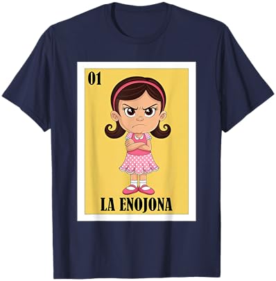 Funny Mexican Angry Girl Design - La Enojona T-Shirt - T-Shirt | Navy
