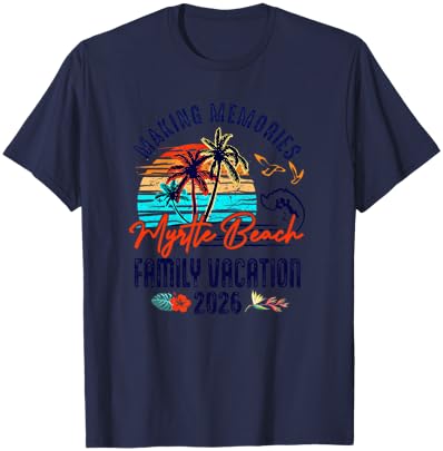 Family Myrtle Beach Vacation 2026 Summer Vacation Matching T-Shirt - T-Shirt | Navy