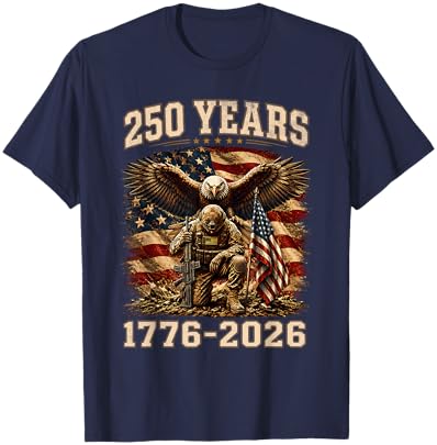 250 Anniversary USA Patriotic 250 Years American 4th of July T-Shirt - T-Shirt | Navy
