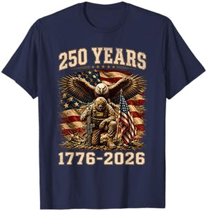 250 Anniversary USA Patriotic 250 Years American 4th of July T-Shirt - T-Shirt | Navy