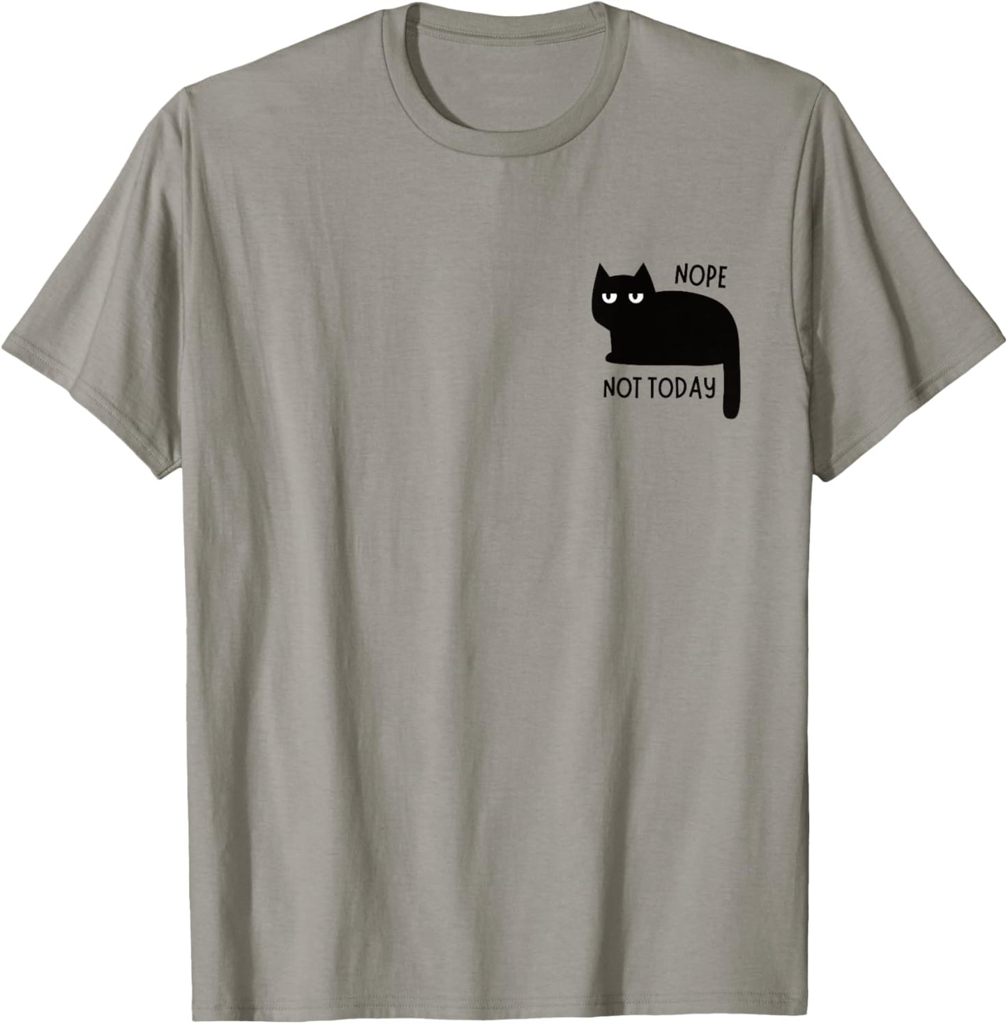Lustiges Nope Not Today Lazy Cat Zitat Pocket Logo Katzenliebhaber T-Shirt - T-Shirt | Sand