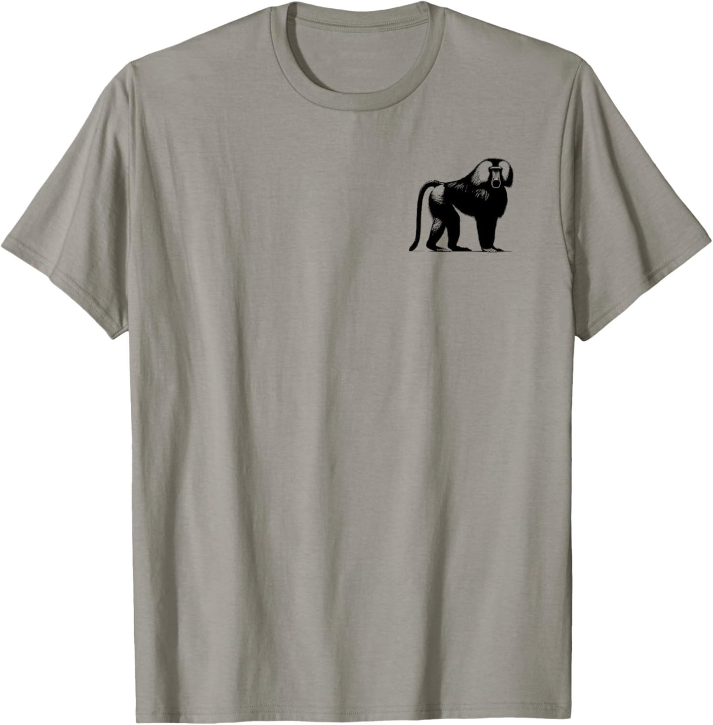 Baboon Dad Mom Lover - Monochromatic Baboon T-Shirt - T-Shirt | Sand