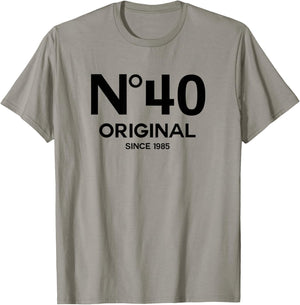 No 40 Original 40th Birthday Born in 1985 Fiftieth Retro T-Shirt - T-Shirt | Sand