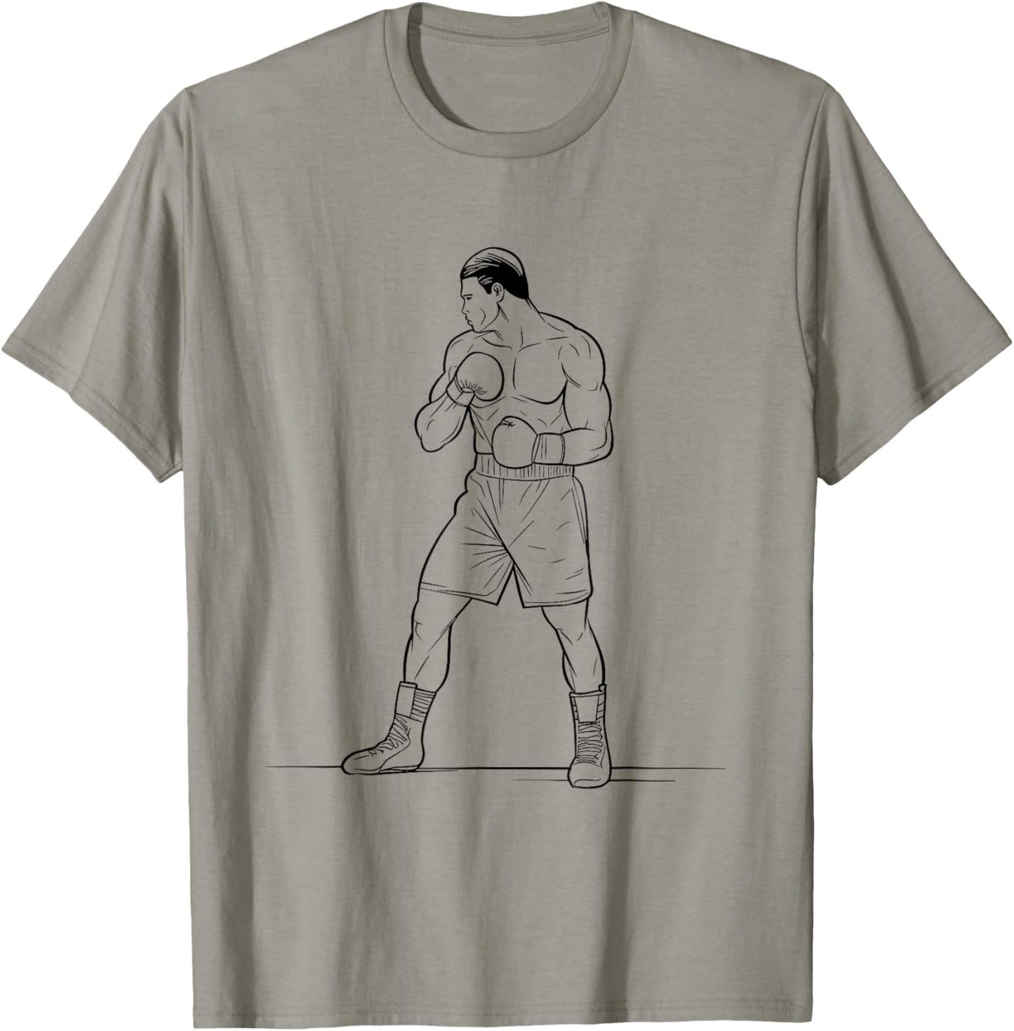 Boxer Drawing Pugilism Knockout T-Shirt - T-Shirt | Sand