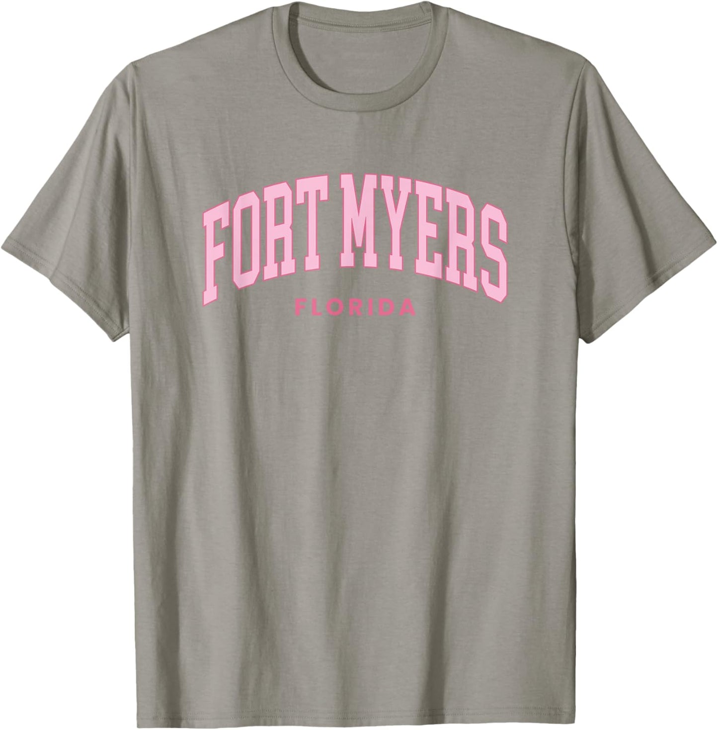 Fort Myers Florida Retro Preppy Throwback Girls Pink T-Shirt - T-Shirt | Sand