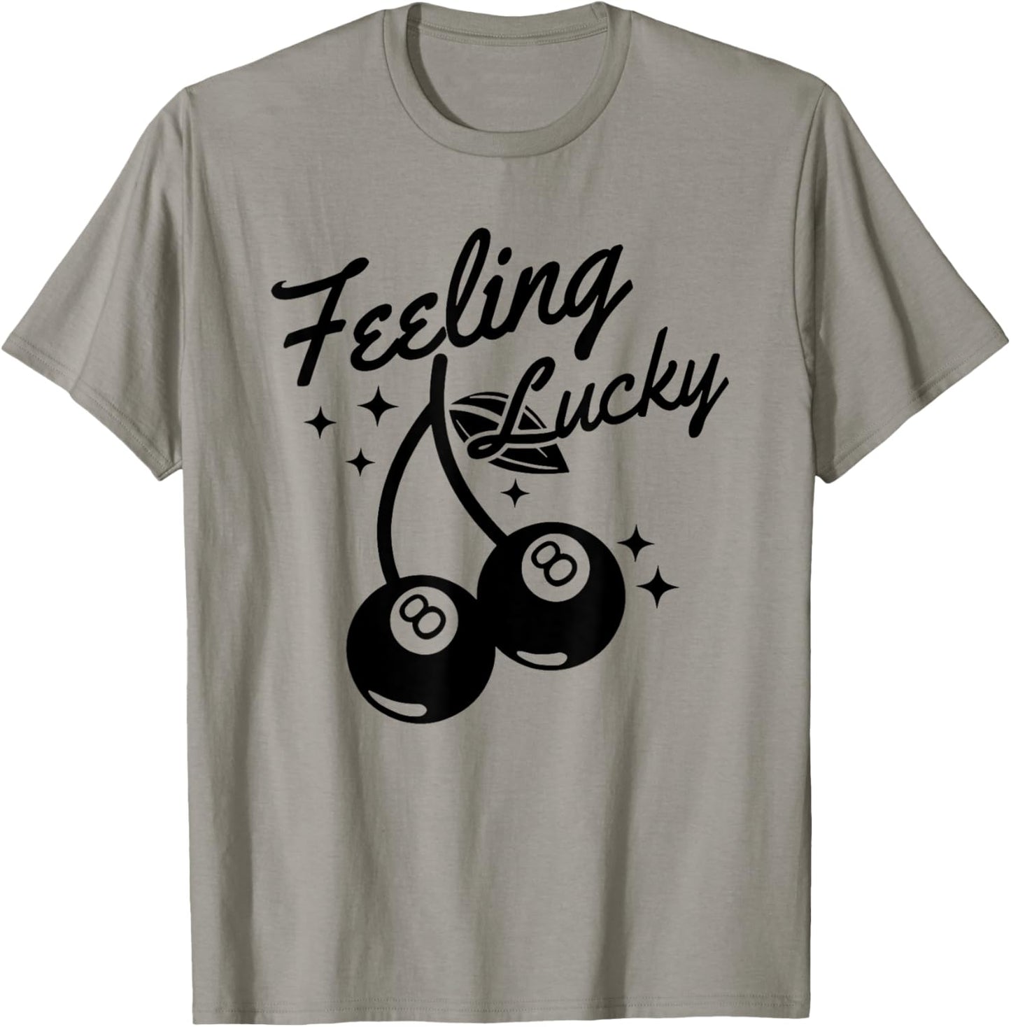 Feeling Lucky Cherry 8 Ball, Lucky You Cherry 8 Ball T-Shirt - T-Shirt | Sand