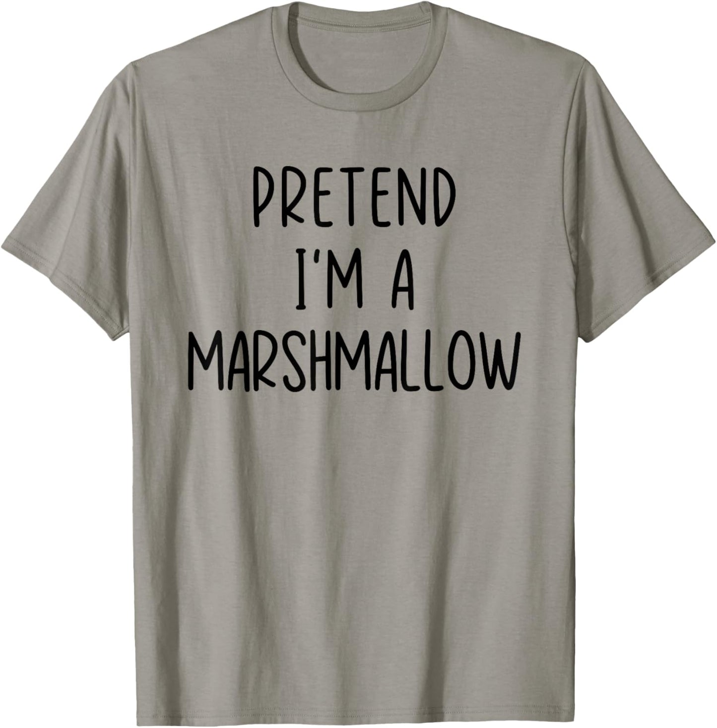 Funny Pretend I'm A Marshmallow Costume Halloween Easy T-Shirt - T-Shirt | Sand