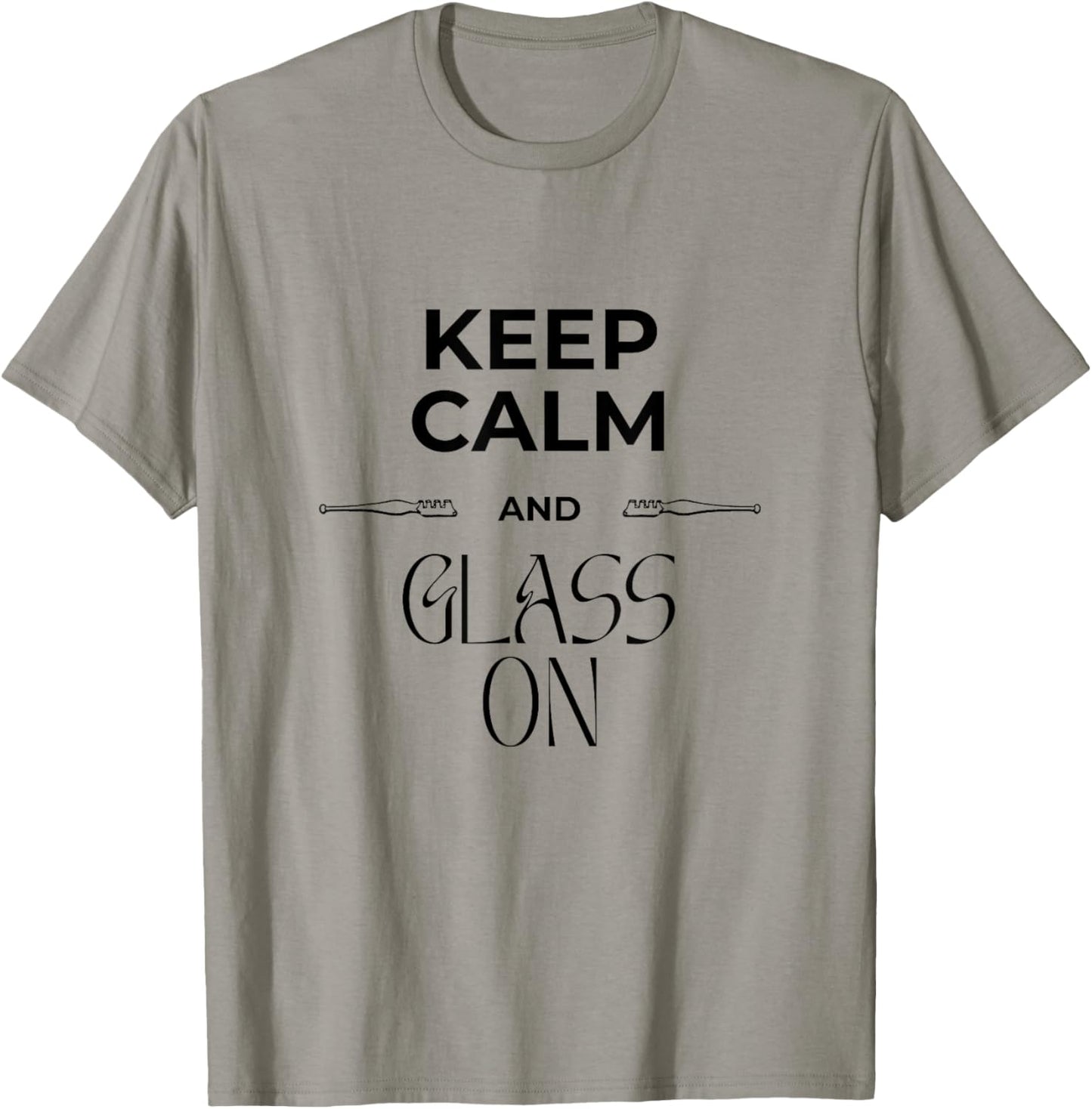 Funny Fused Stained Mosaic Blown Glass Artist Keep Calm T-Shirt - T-Shirt | Sand