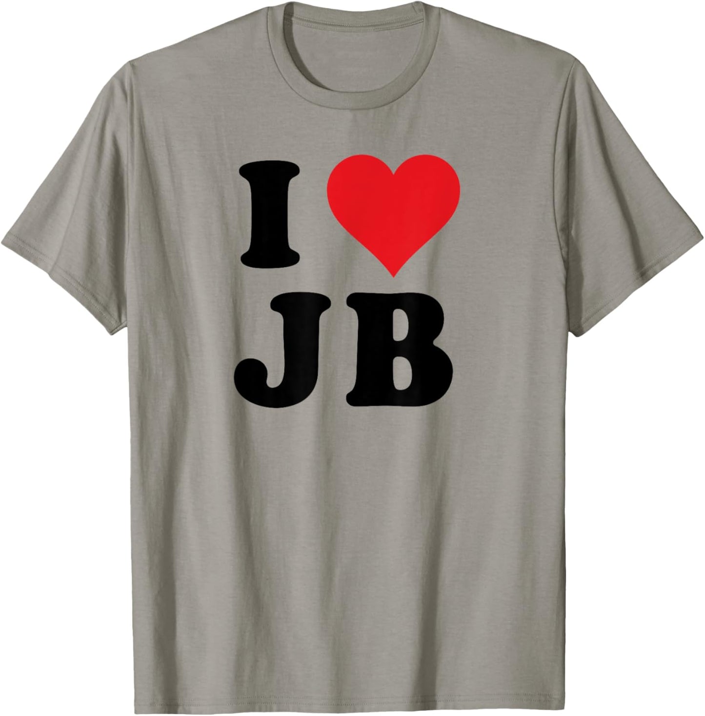 I Heart JB Initials I Love J.B. First And Last Name J B T-Shirt - T-Shirt | Sand