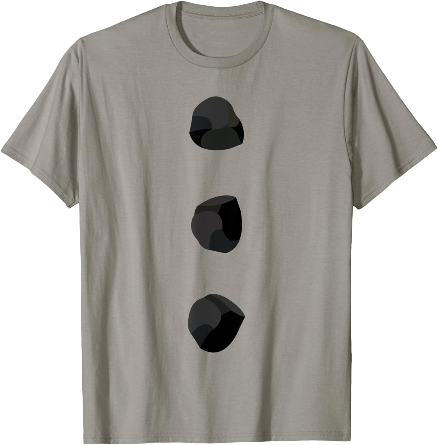Snowman Costume Shirt Three Black Buttons on White T-Shirt - T-Shirt | Sand
