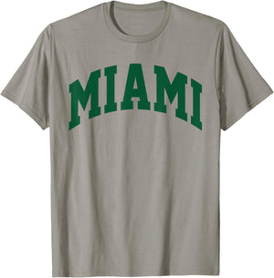 Retro Miami Men Miami Women Vintage Green Orange FL Souvenir T-Shirt - T-Shirt | Sand