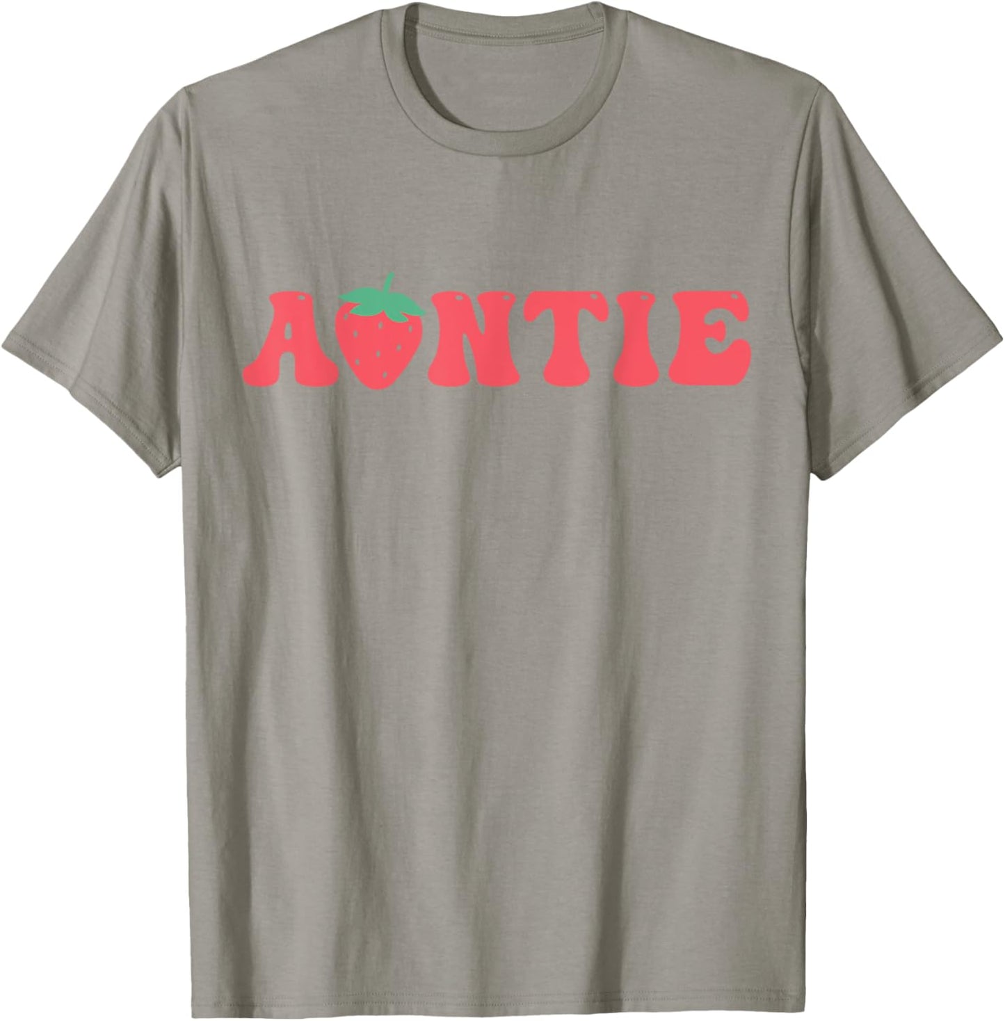 Auntie Of The Berry First Birthday Strawberry Matching Lover T-Shirt - T-Shirt | Sand