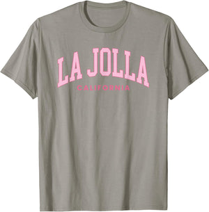 La Jolla California Retro Preppy Throwback Girls Pink T-Shirt - T-Shirt | Sand