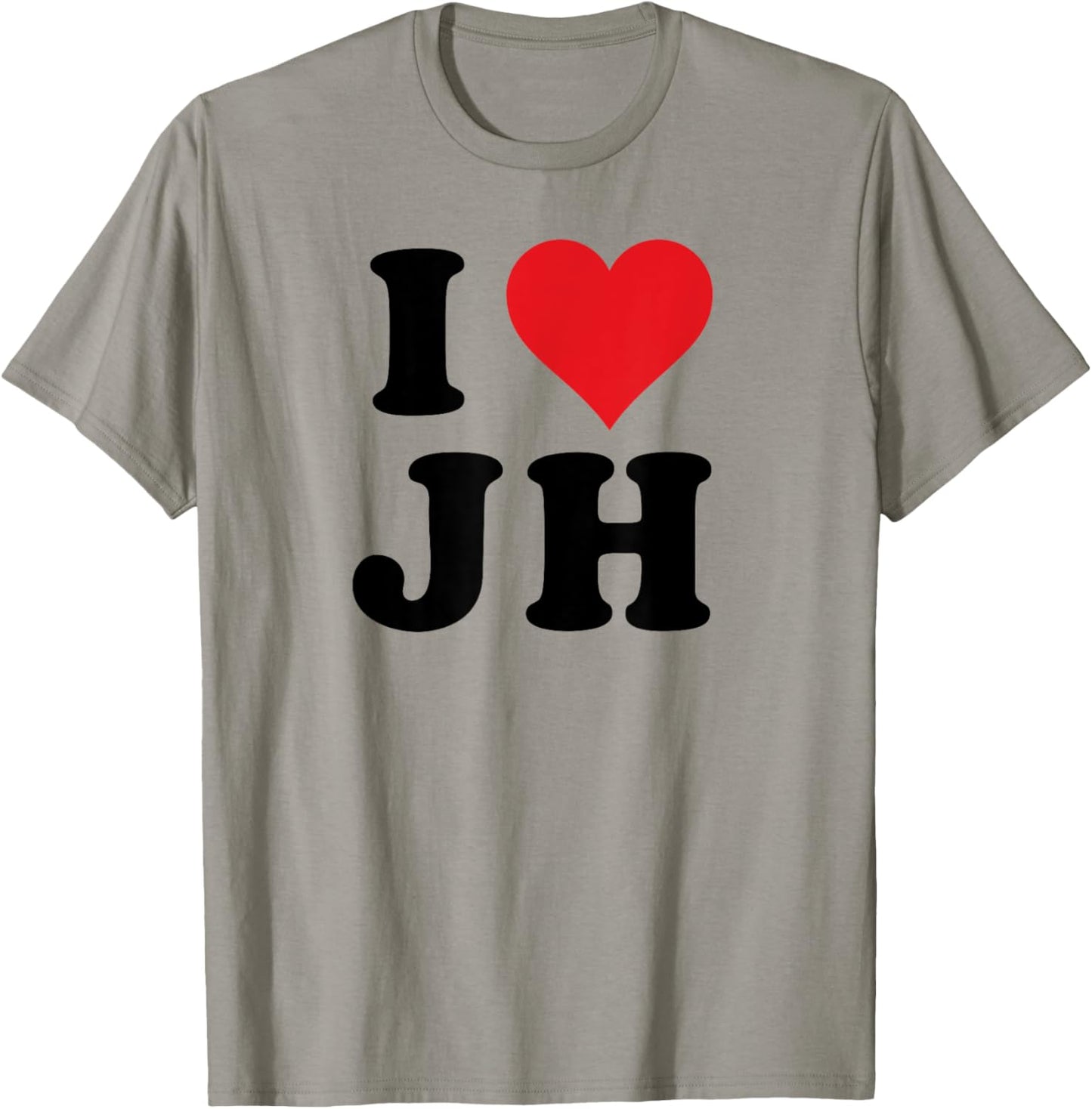 I Heart JH Initials I Love J.H. First And Last Name J H T-Shirt - T-Shirt | Sand