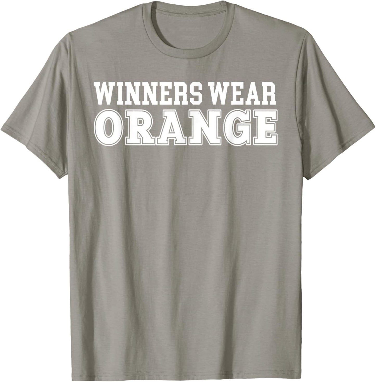 Winners Wear Orange Team Spirit Color War Wear Camp Game T-Shirt - T-Shirt | Sand