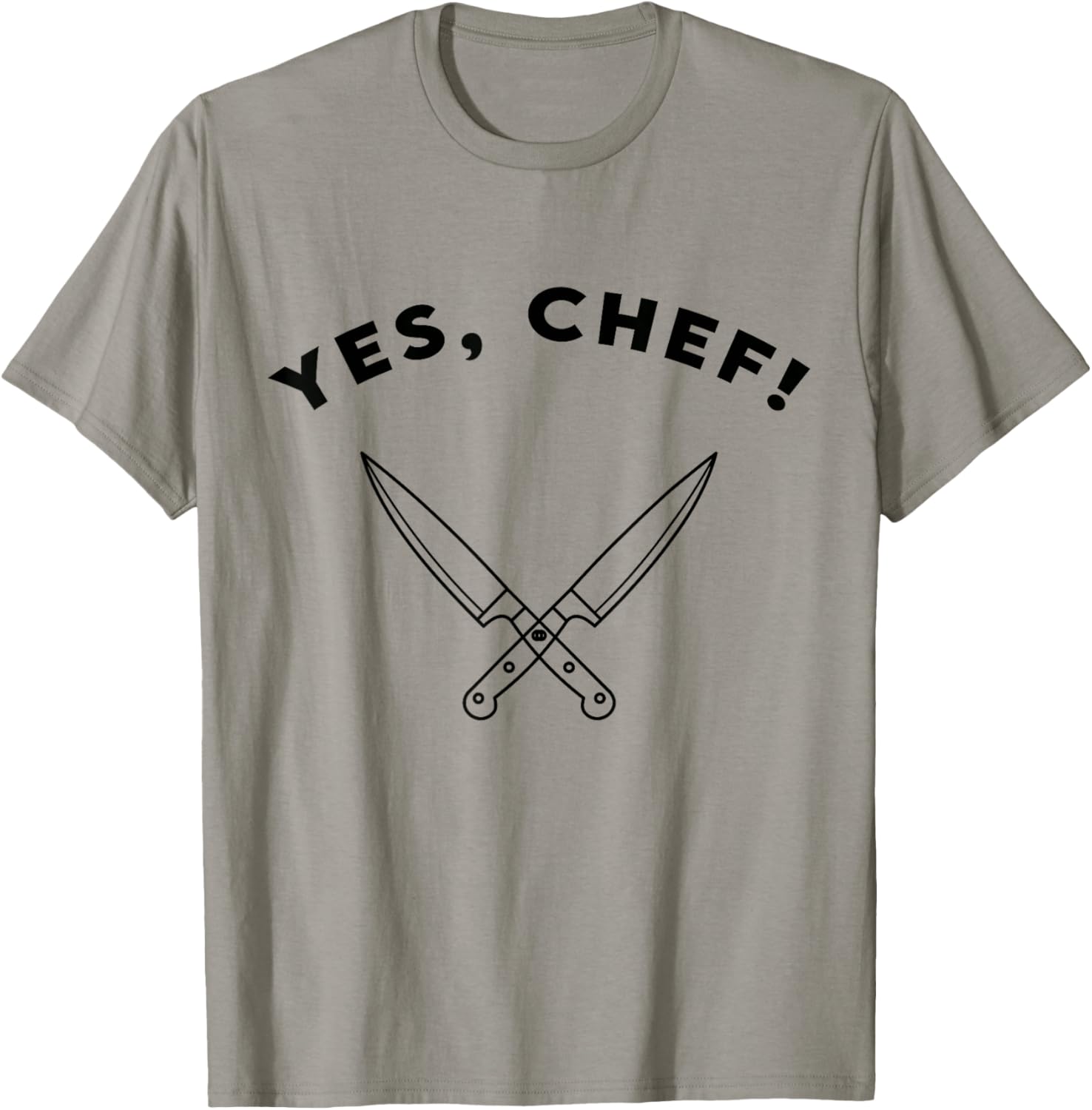 Yes Chef! Present Restaurant Life Kitchen Crew Staff Cooking T-Shirt - T-Shirt | Sand