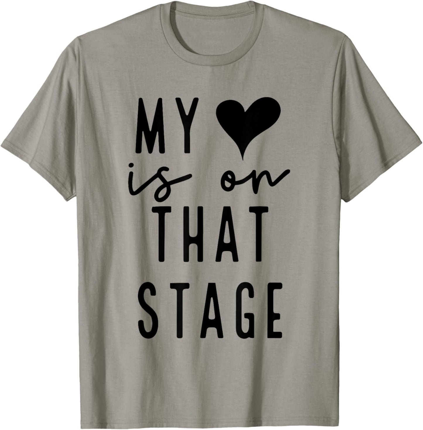 Dance Mom Retro My Heart Is On That Stage Dance Recital T-Shirt - T-Shirt | Sand