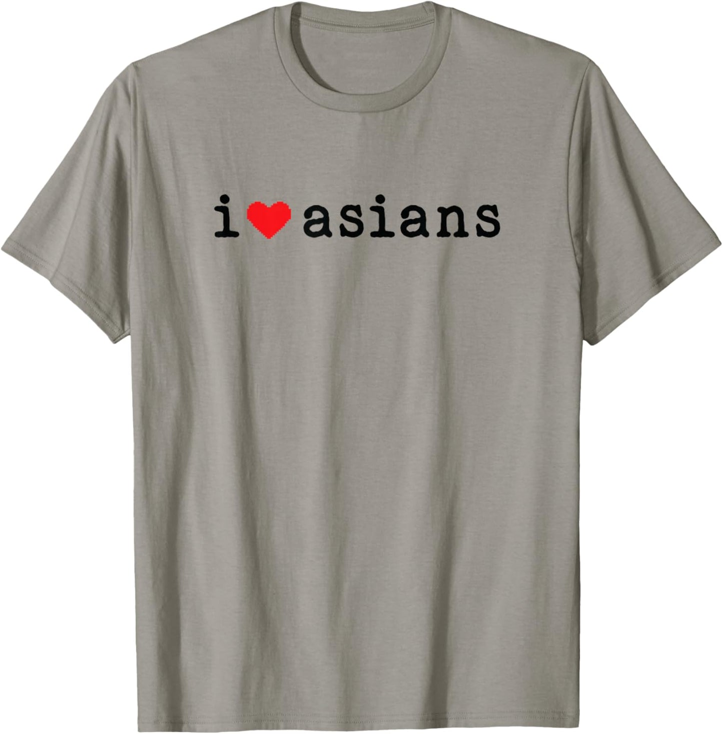 I Love Asians Women Lover Minimalist T-Shirt - T-Shirt | Sand