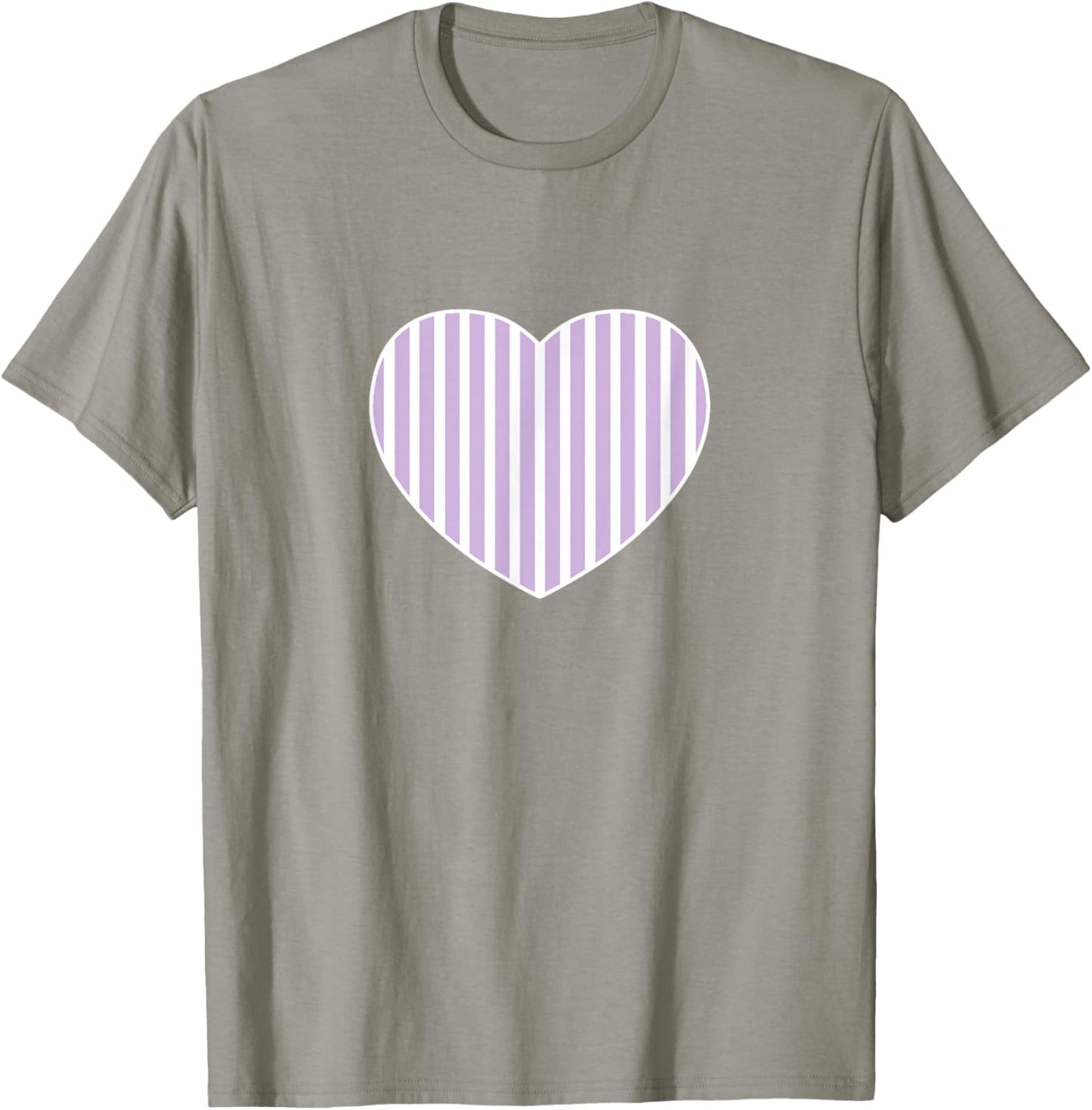 Lavender Purple Striped Pattern Vertical Lines Minimalist T-Shirt - T-Shirt | Sand