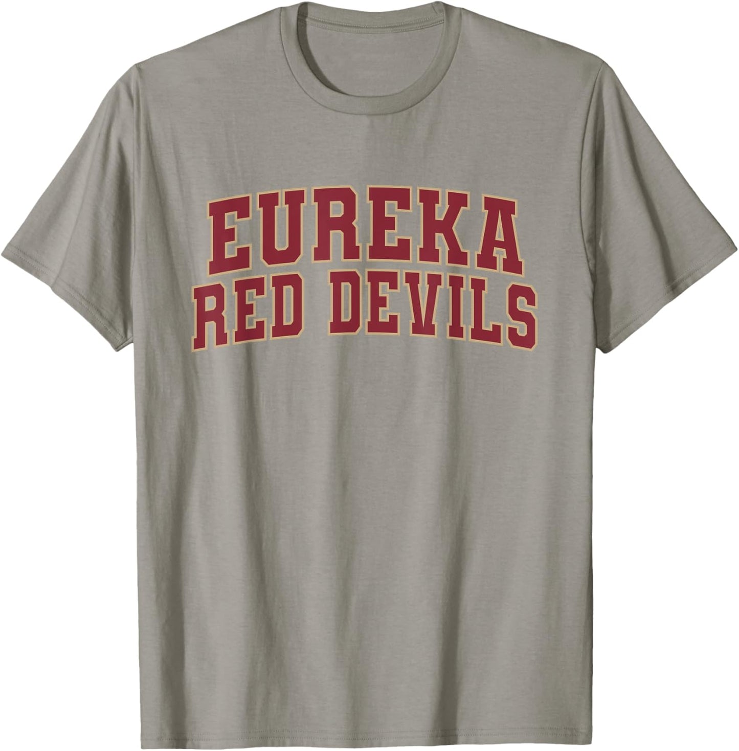 Eureka College Red Devils Apparel Sports Fan T-Shirt - T-Shirt | Sand