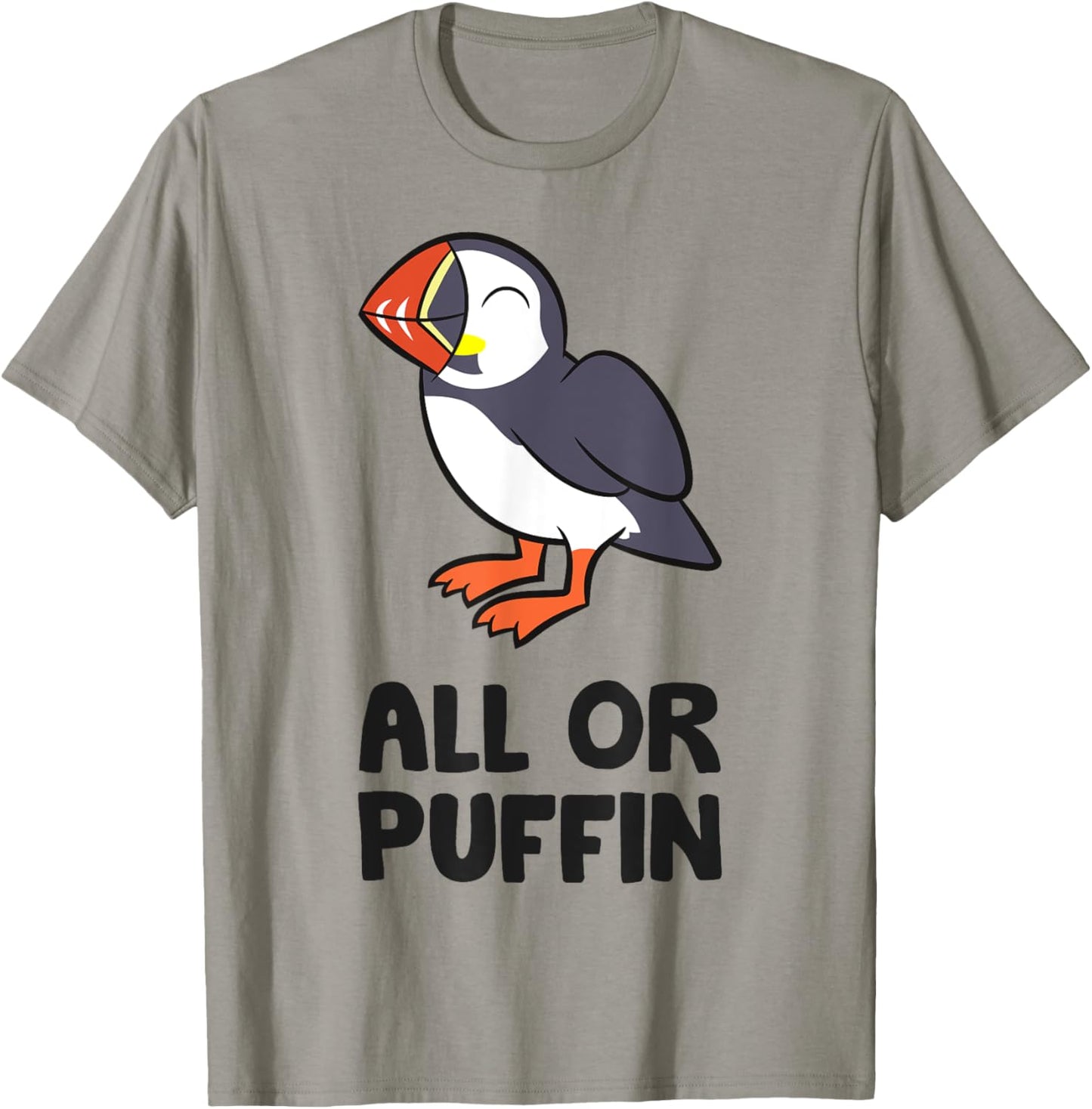 All Or Puffin Sea Bird Funny Puffin T-Shirt - T-Shirt | Sand