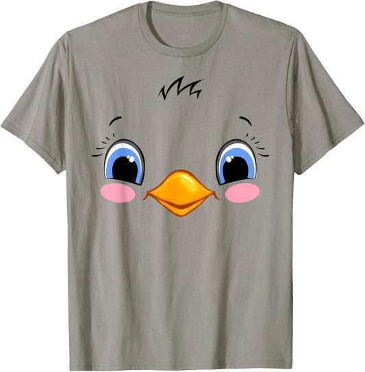 Chicken Costume Cute Rubber Chicken Face Halloween Men Women T-Shirt - T-Shirt | Sand
