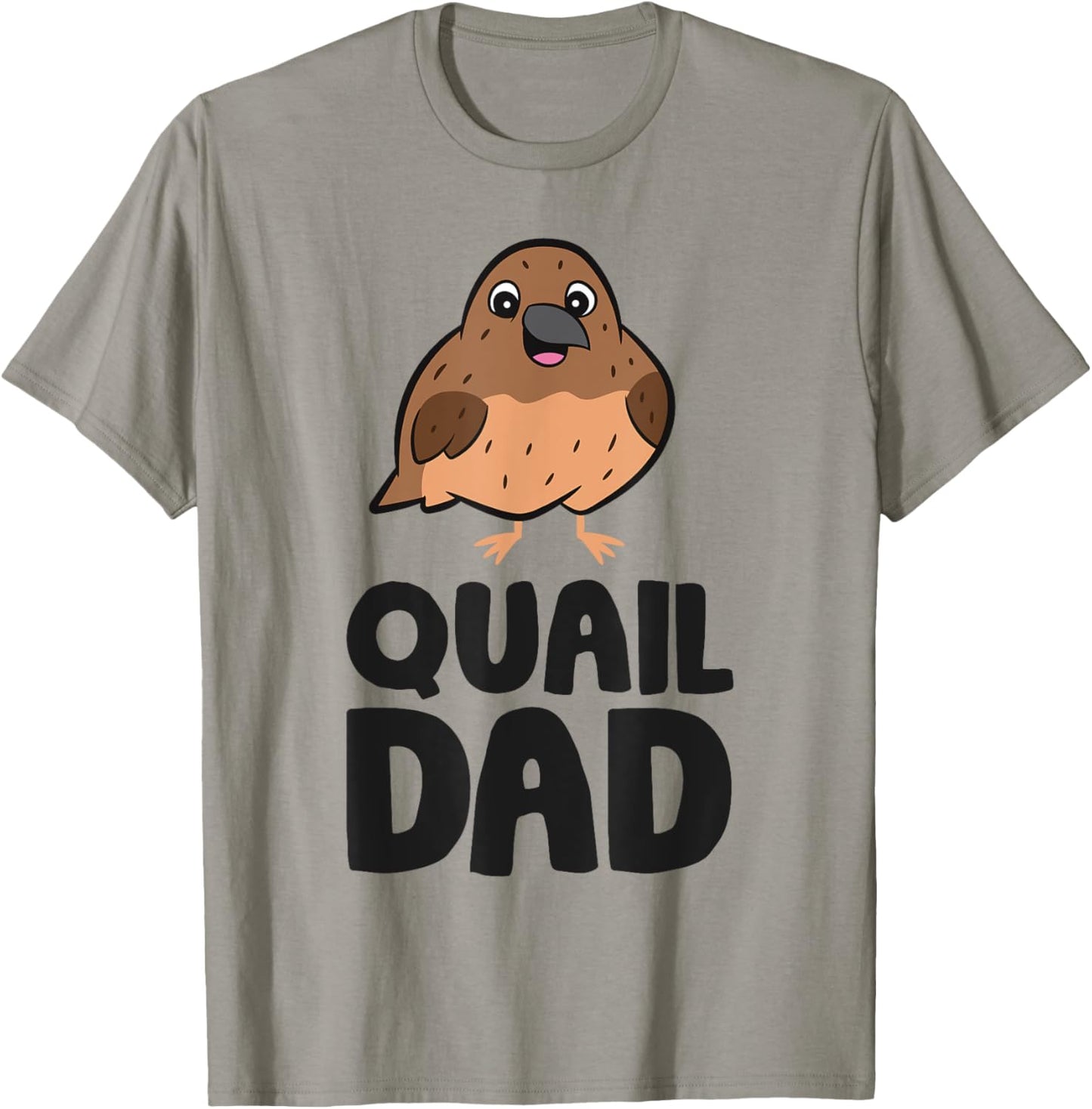 Common Quail Papa Quail Dad T-Shirt - T-Shirt | Sand