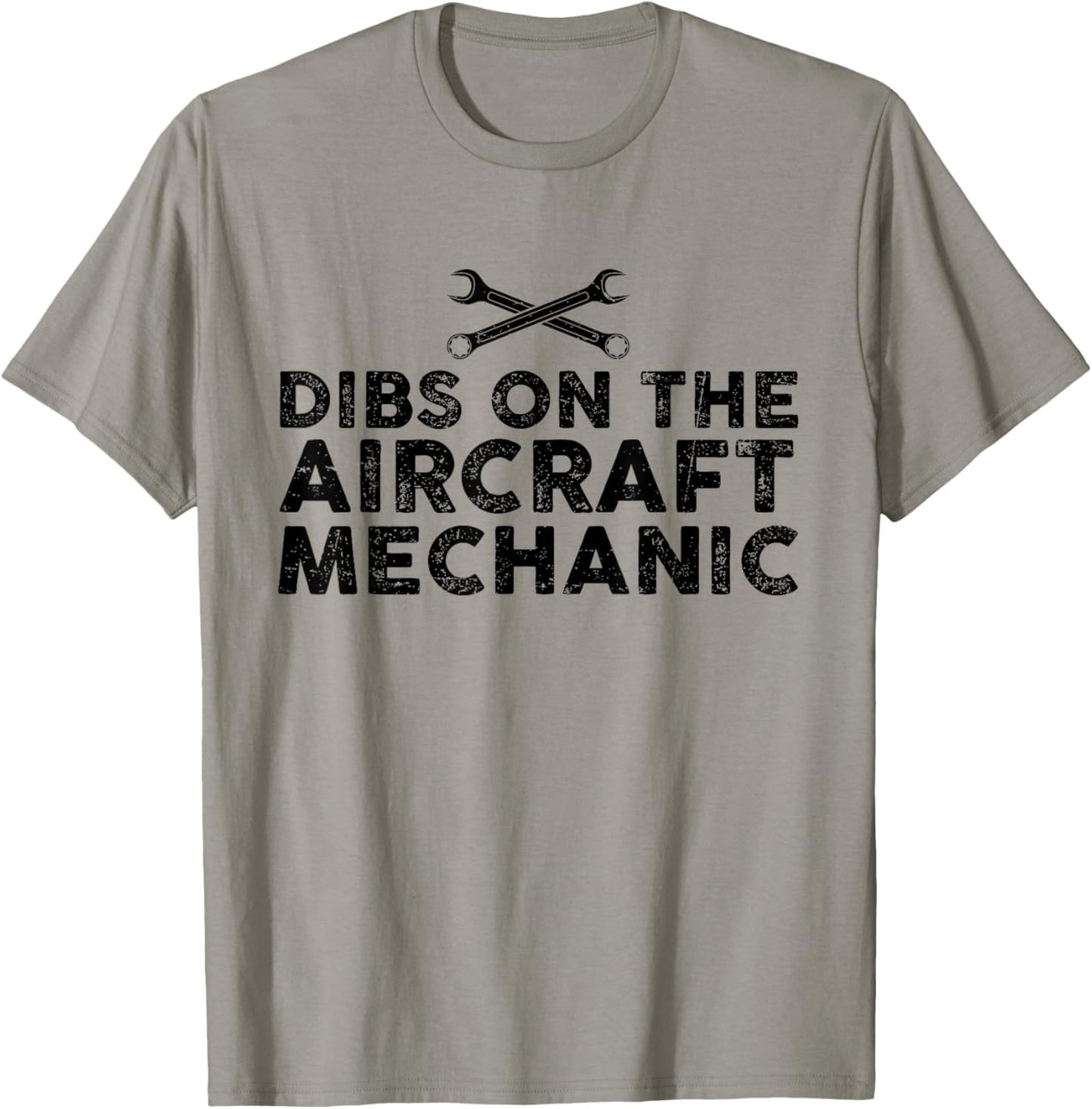 Dibs On The Aircraft Mechanic Funny Wife Girlfriend T-Shirt - T-Shirt | Sand