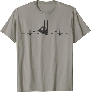 Synchronized Swimming Heartbeat EKG Team Artistic Swim T-Shirt - T-Shirt | Sand