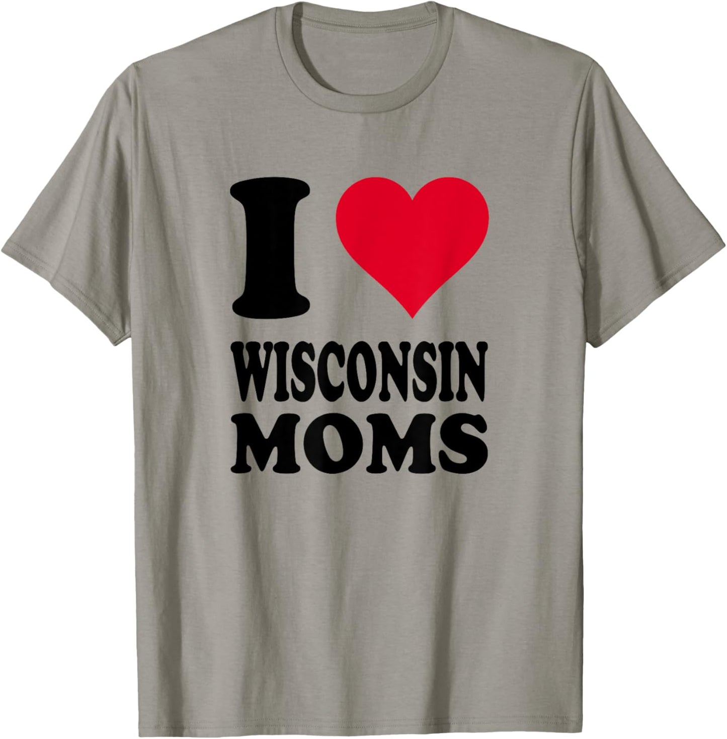 I Love Wisconsin Moms T-Shirt - T-Shirt | Sand