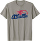 Atlanta Baseball Vintage Minimalist Retro Baseball Lover T-Shirt - T-Shirt | Sand