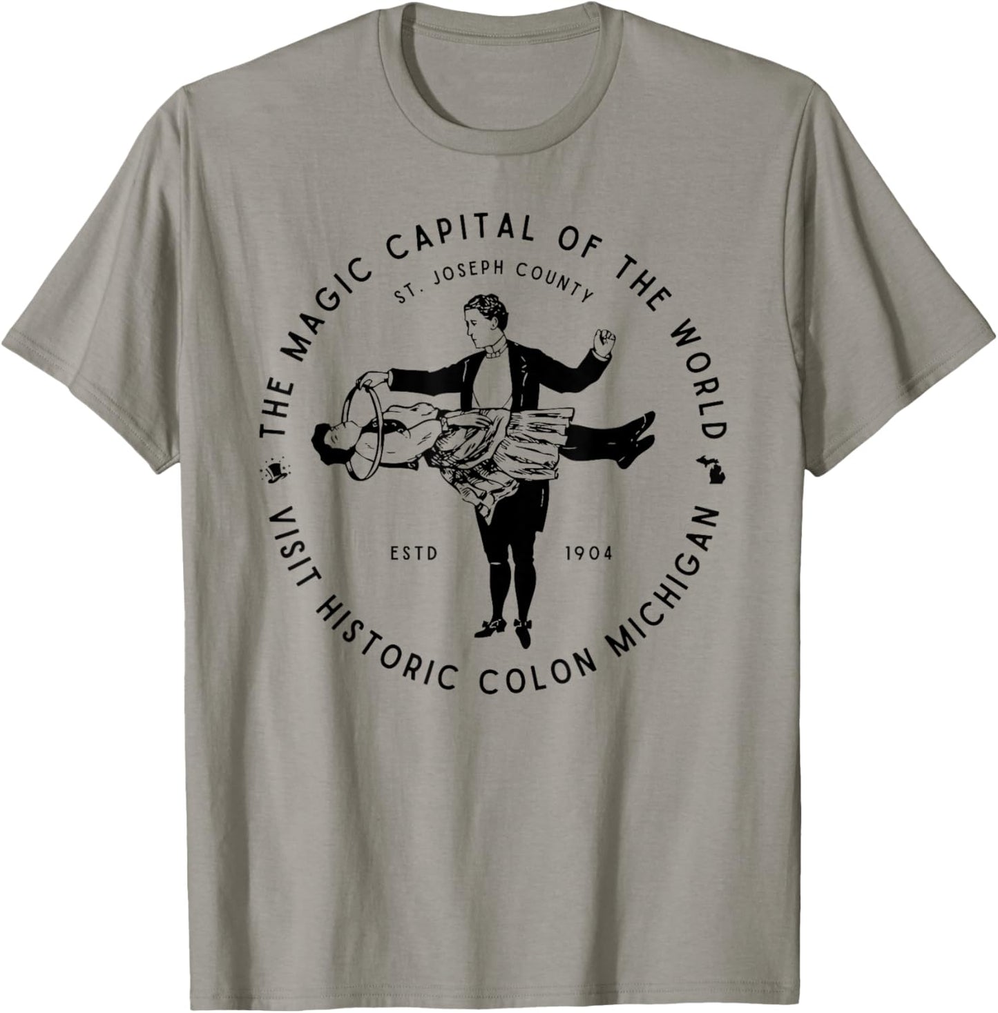 Visit Historic Colon Michigan The Magic Capital of the World T-Shirt - T-Shirt | Sand