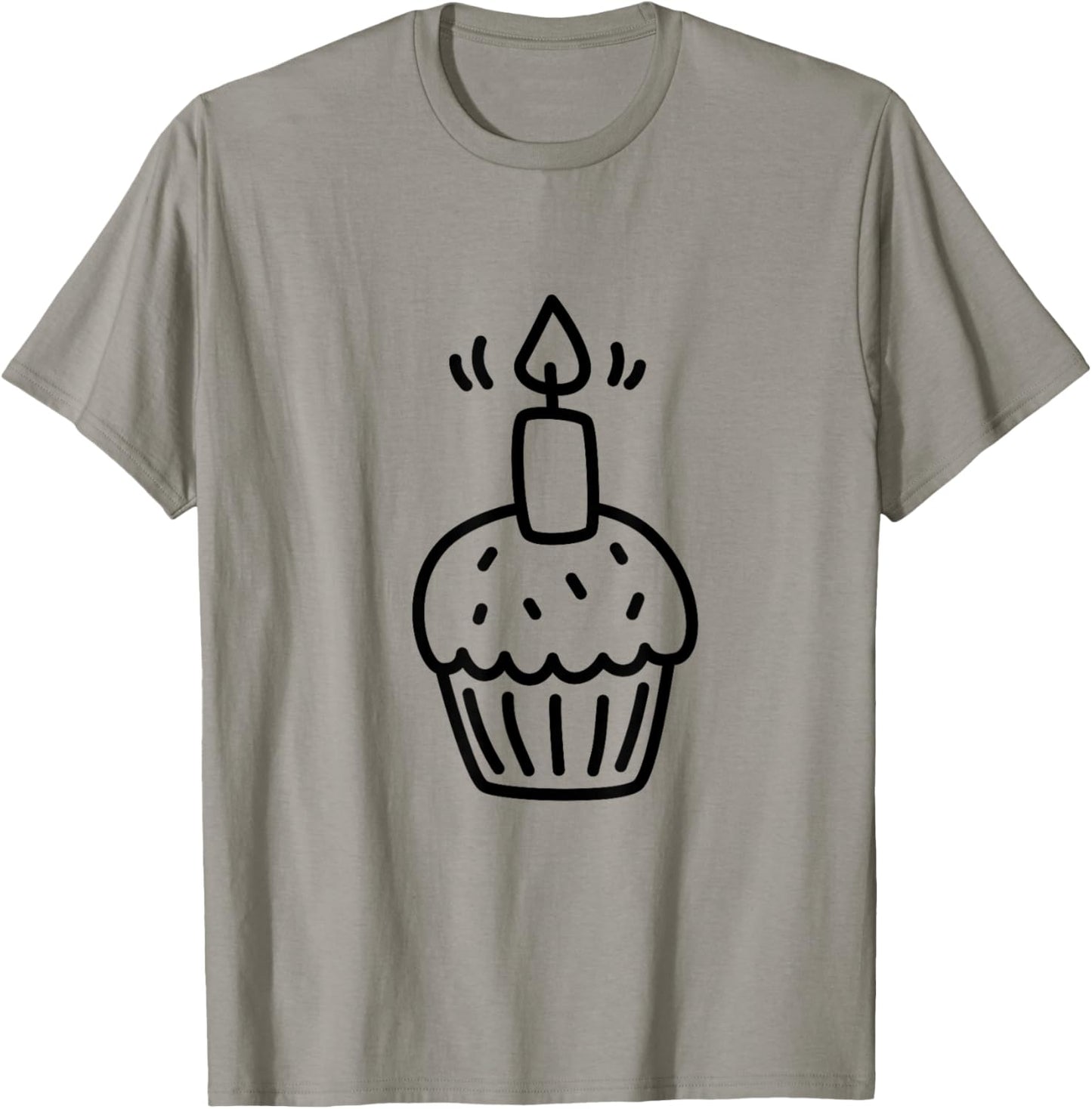 Muffin avec Une Bougie d'anniversaire T-Shirt - T-Shirt | Sand