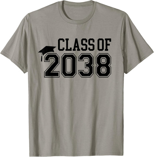 Kindergarten Class of 2038 First Day School Grow With Me T-Shirt - T-Shirt | Sand