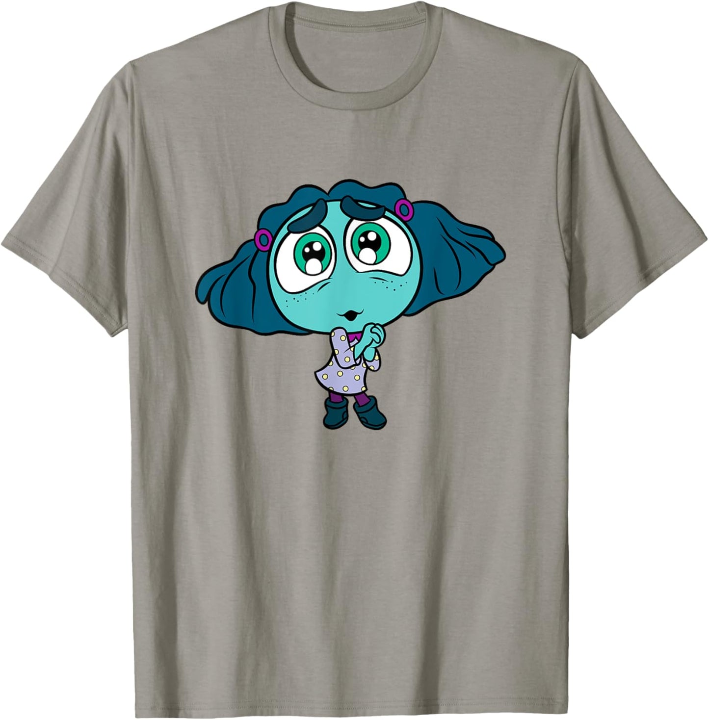 Disney Pixar Inside Out 2 Little Cute Envy Big Eyes Portrait T-Shirt - T-Shirt | Sand