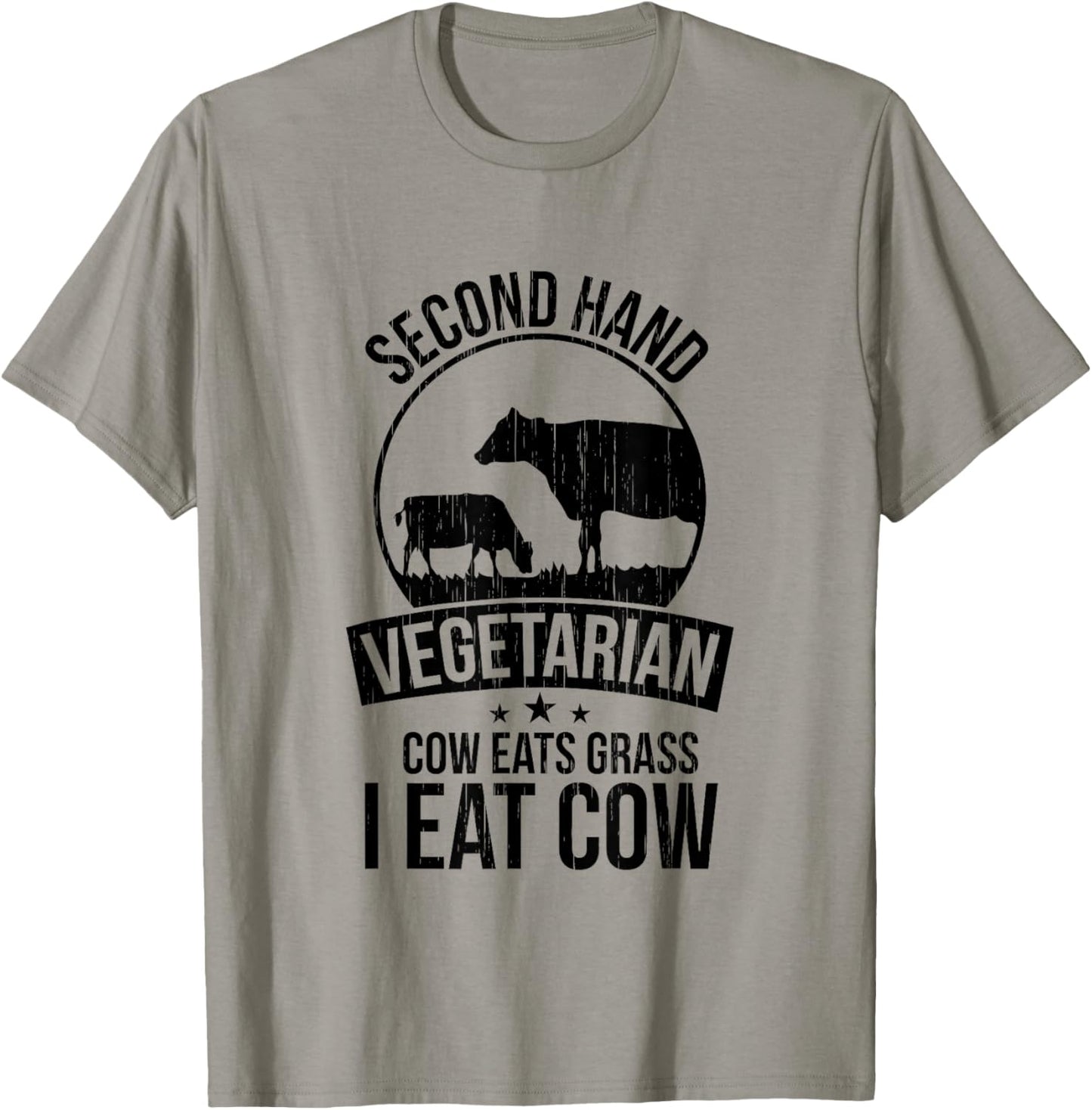 2nd Hand Vegetarian Shirt Funny Carnivore BBQ Meat Eater T-Shirt - T-Shirt | Sand